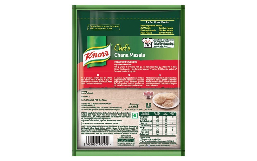 Knorr Chef's Chana Masala    Pack  100 grams